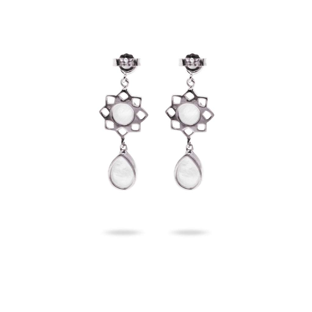 Anting Dangling Perak Koleksi Moonstone Sterling Silver 925