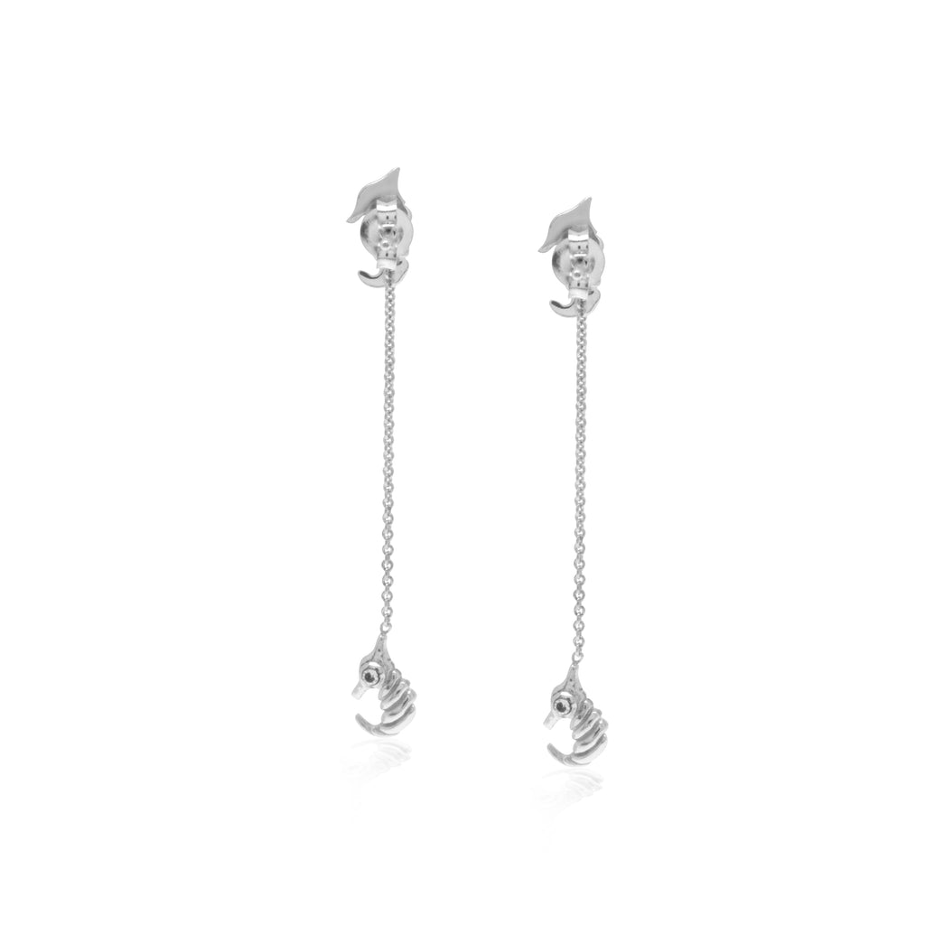 Anting Perak 925 Koleksi Seahorse ( Rantai bisa lepas pasang )