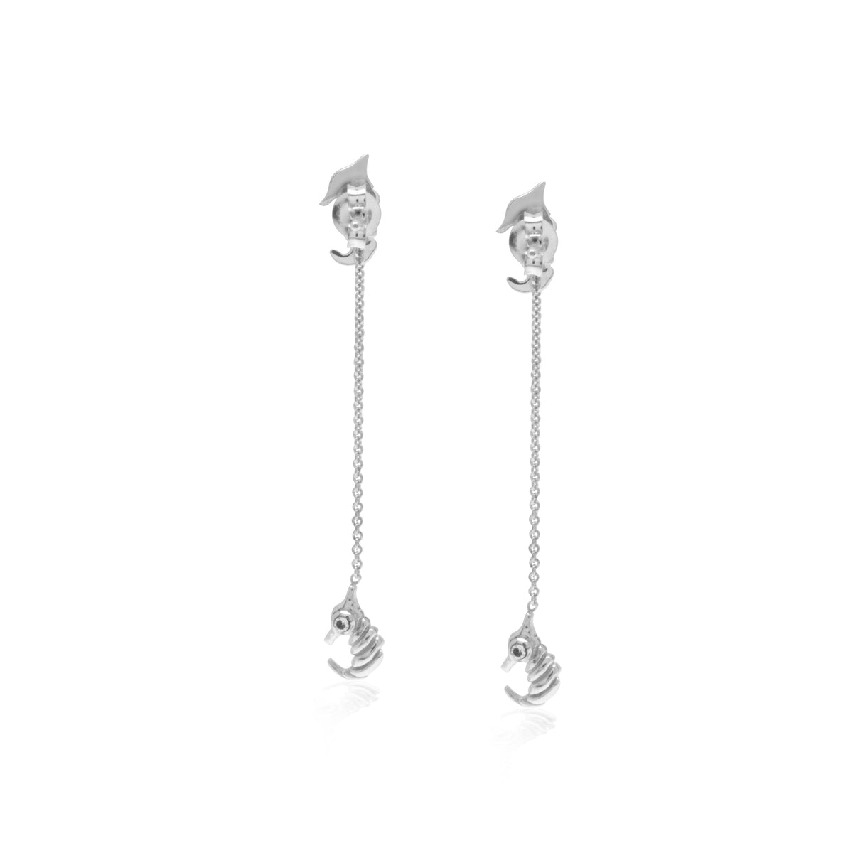 Anting Perak 925 Koleksi Seahorse ( Rantai bisa lepas pasang )