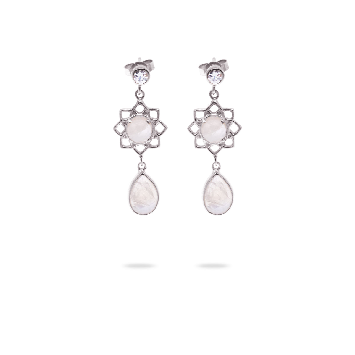 Anting Dangling Perak Koleksi Moonstone Sterling Silver 925