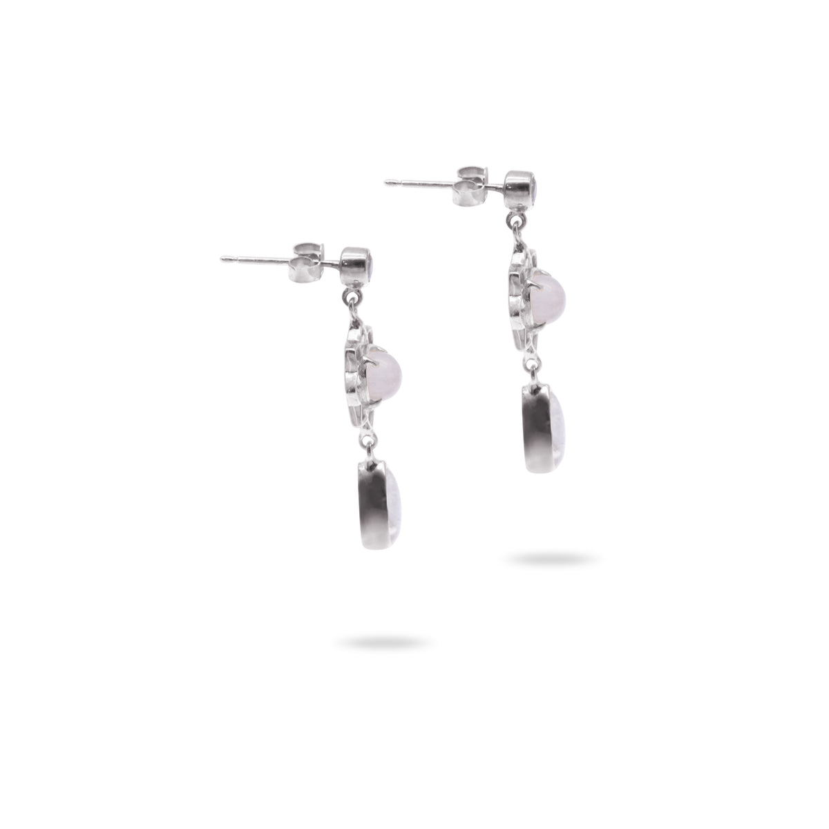 Anting Dangling Perak Koleksi Moonstone Sterling Silver 925