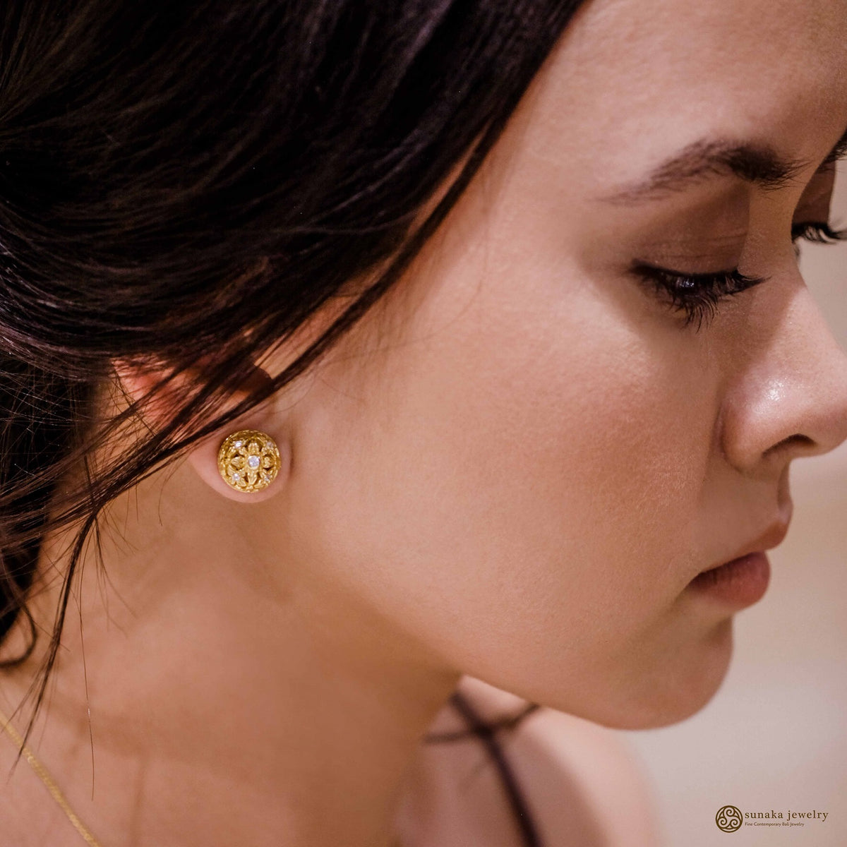 Anting Subeng Besar Perak 925 Koleksi Asoka Sterling Silver