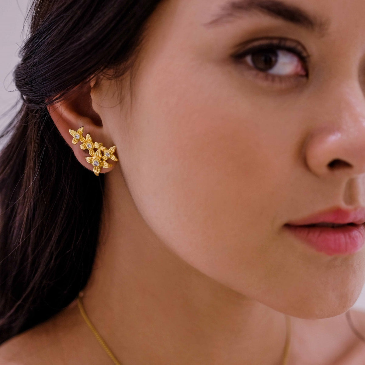 Anting Ear Climber Perak 925 Koleksi Asoka Sterling Silver