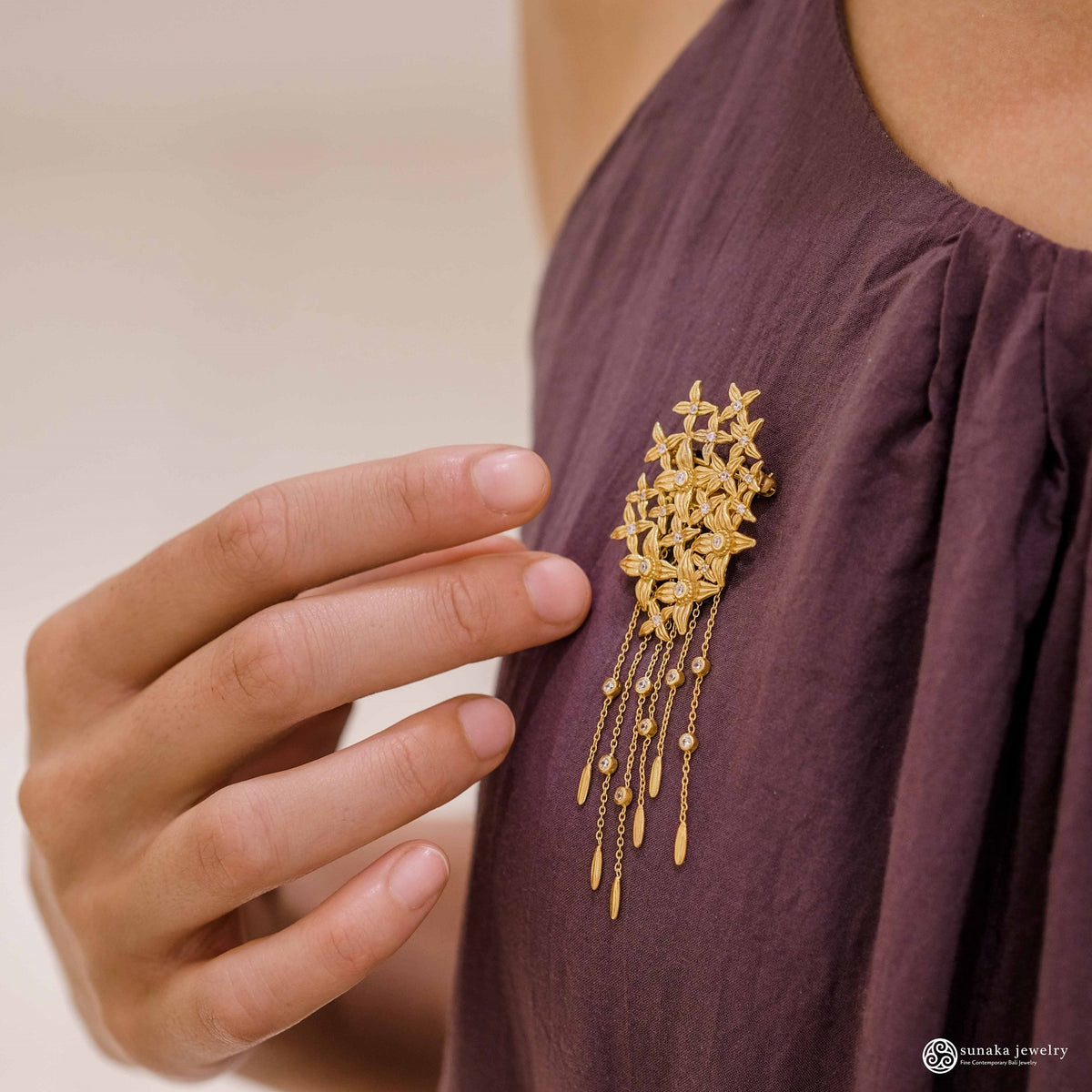 925 Silver Brooch Asoka Collection Sterling Silver