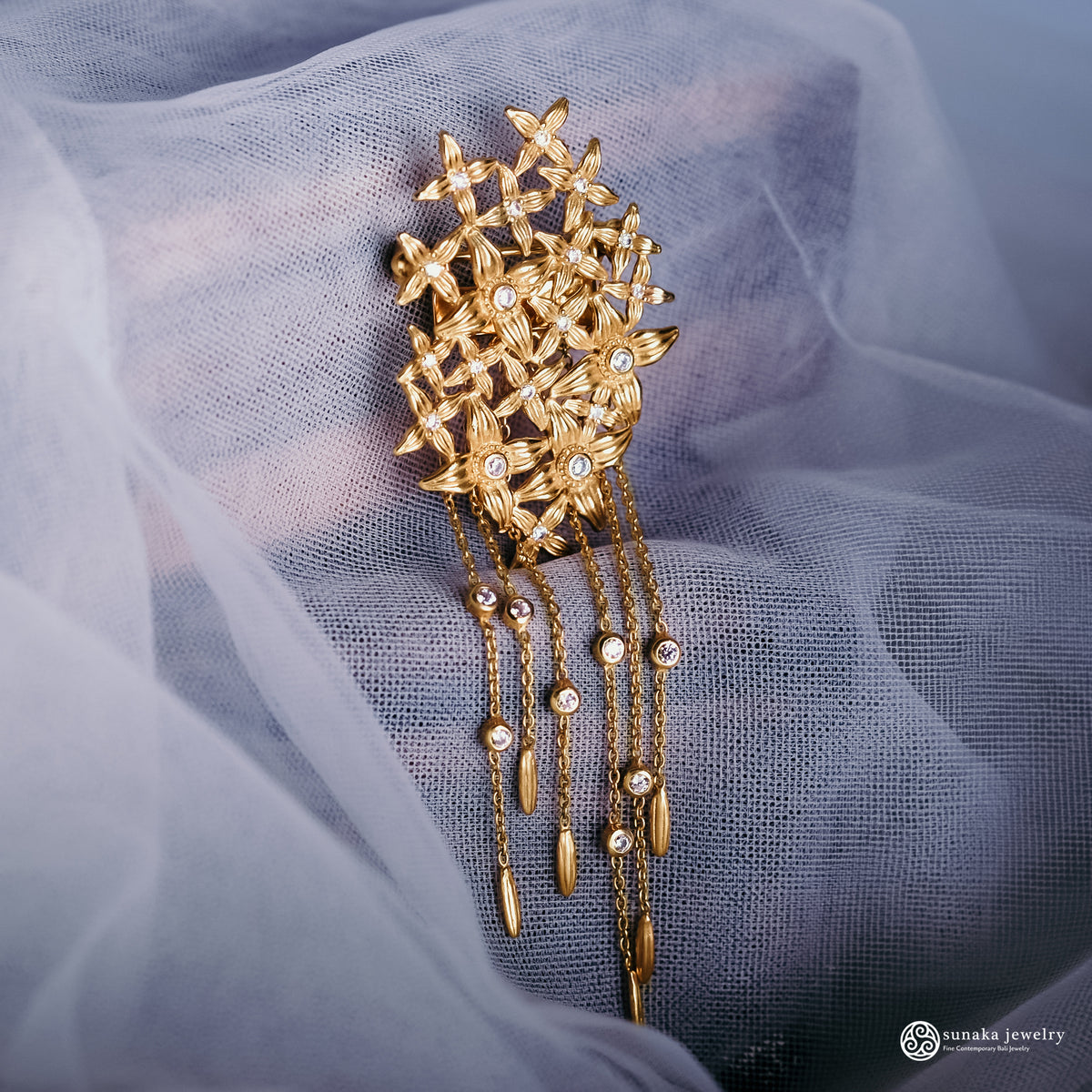 925 Silver Brooch Asoka Collection Sterling Silver