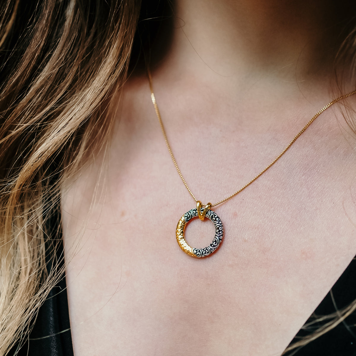 Small Round 925 Silver Pendant Ayung Sterling Silver Collection