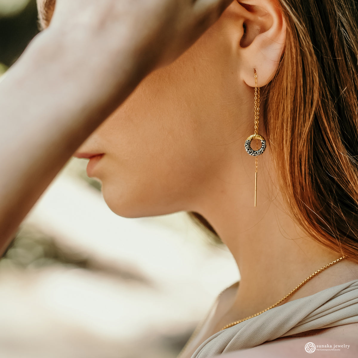 Ayung Collection Small 925 Silver Threader Earrings