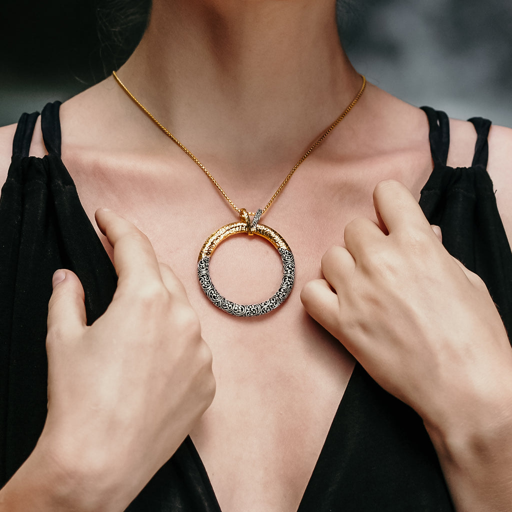 Liontin Bulat Besar Perak 925 Koleksi Ayung Sterling Silver