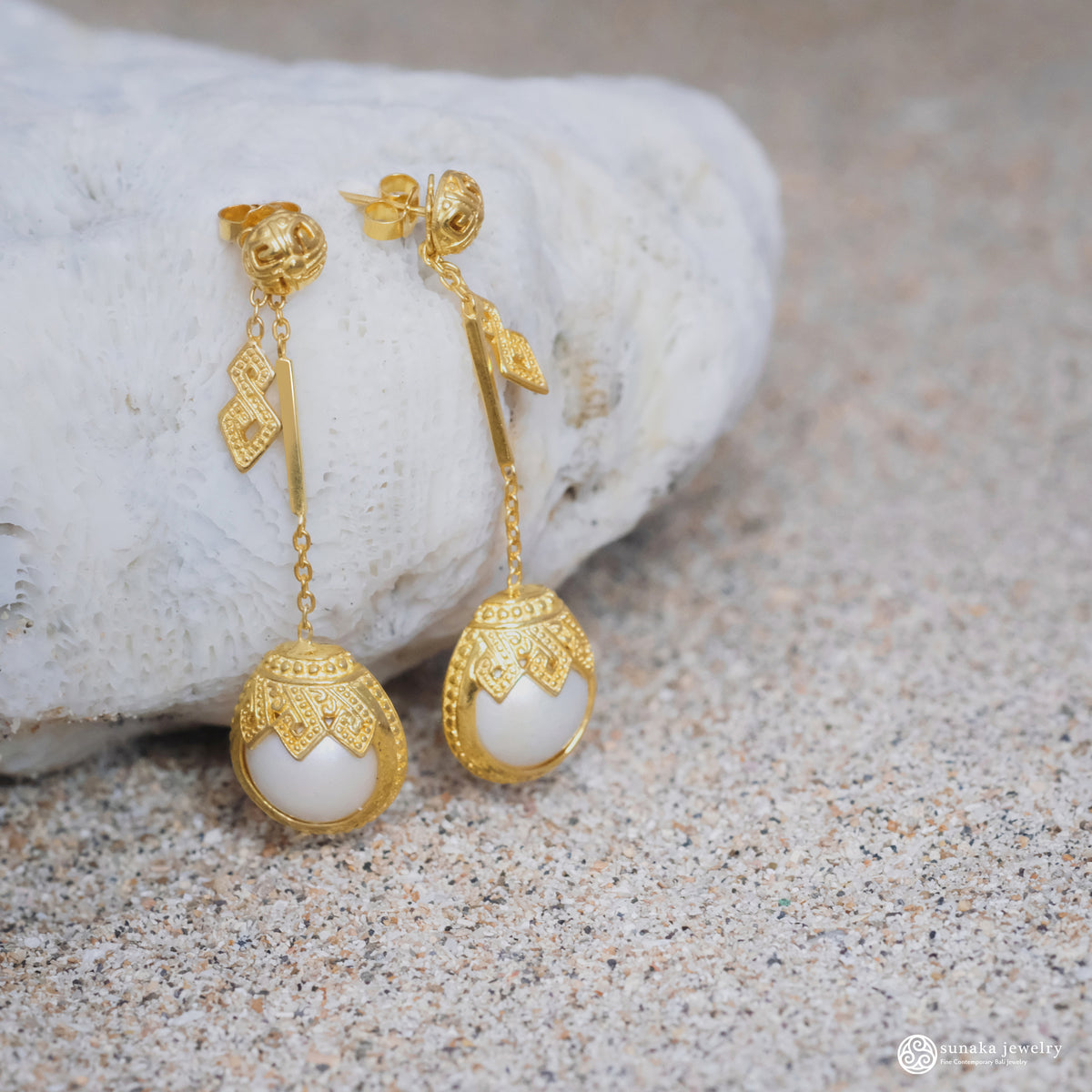 Anting Drop Perak 925 Koleksi Mutiara Mandalika