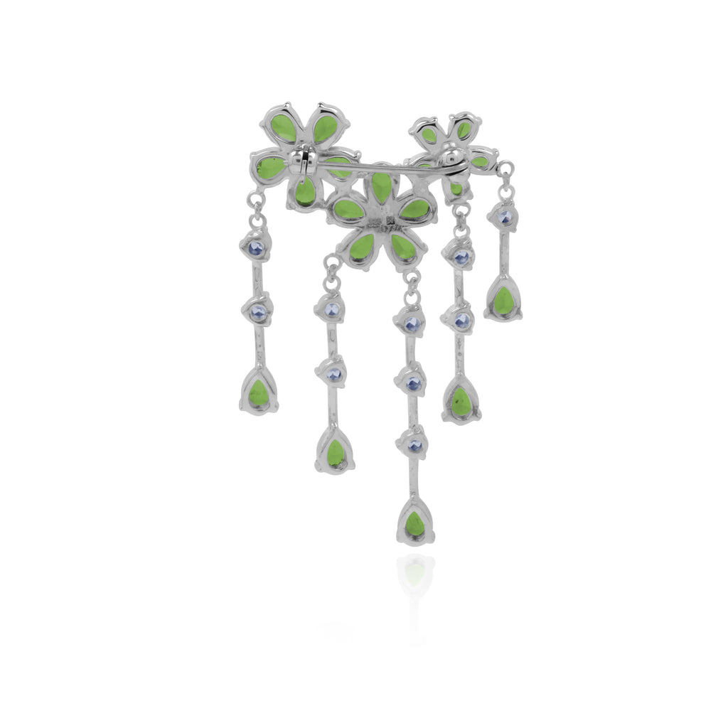 Lush Floral Collection 925 Sterling Silver Brooch