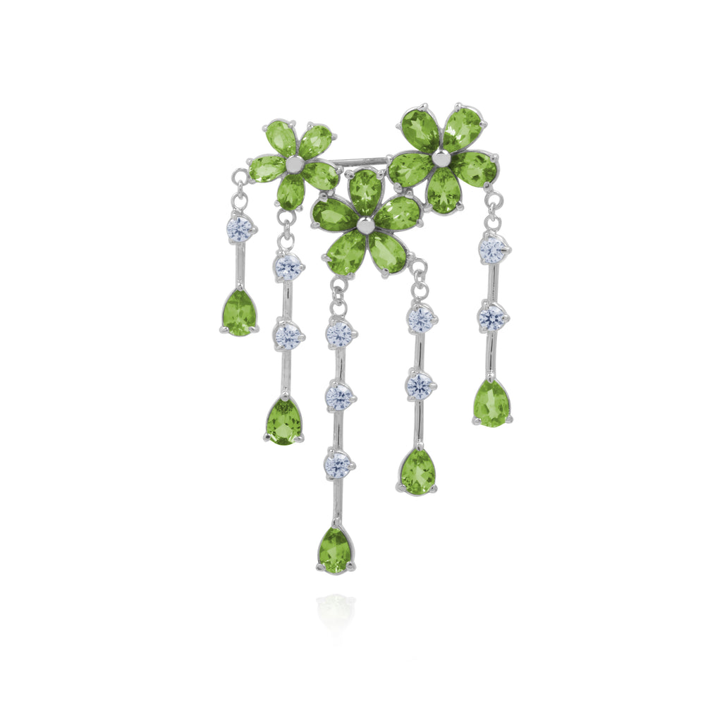 Lush Floral Collection 925 Sterling Silver Brooch