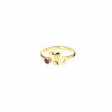 Adjustable Ring/Zodiak Capricorn Untuk Wanita /Silver 925 Dengan Permata Garnet