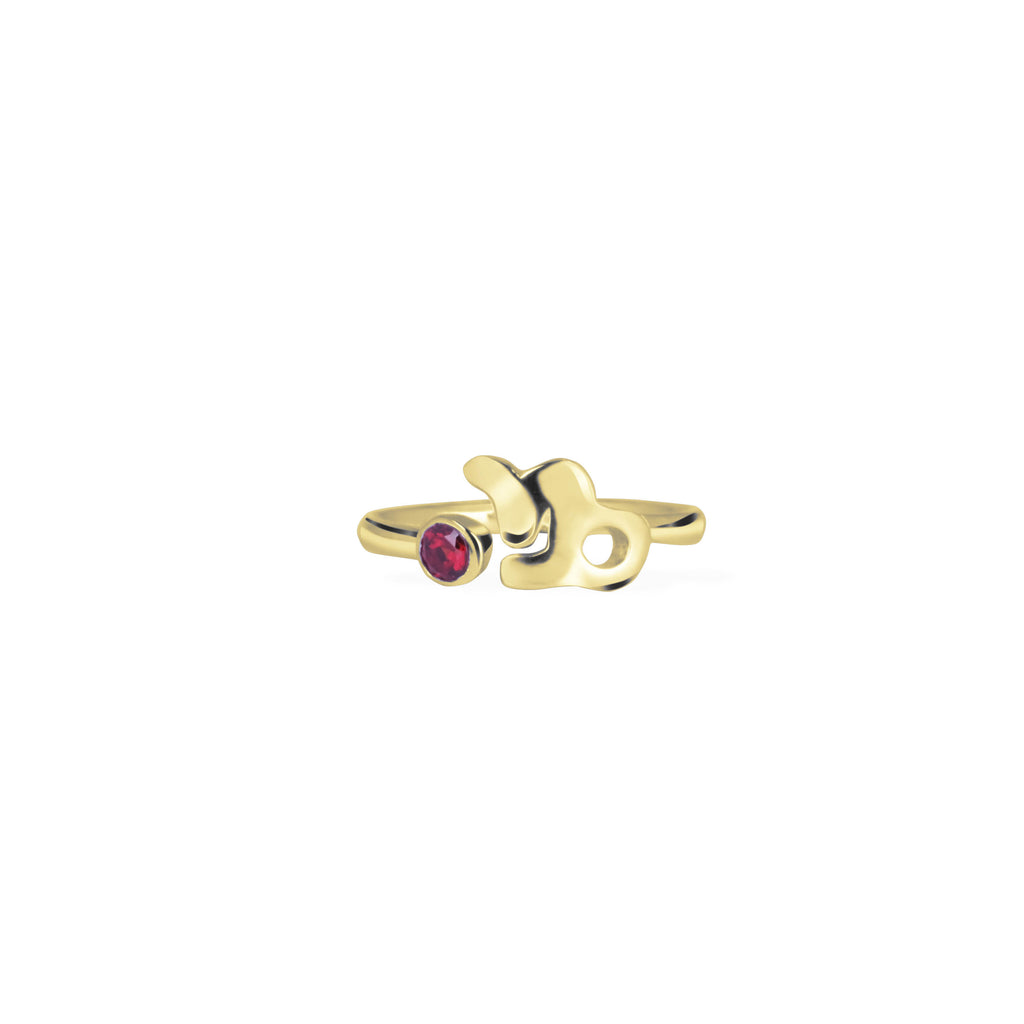 Adjustable Garnet Gemstone Zodiac Collection Ring Sterling Silver 925