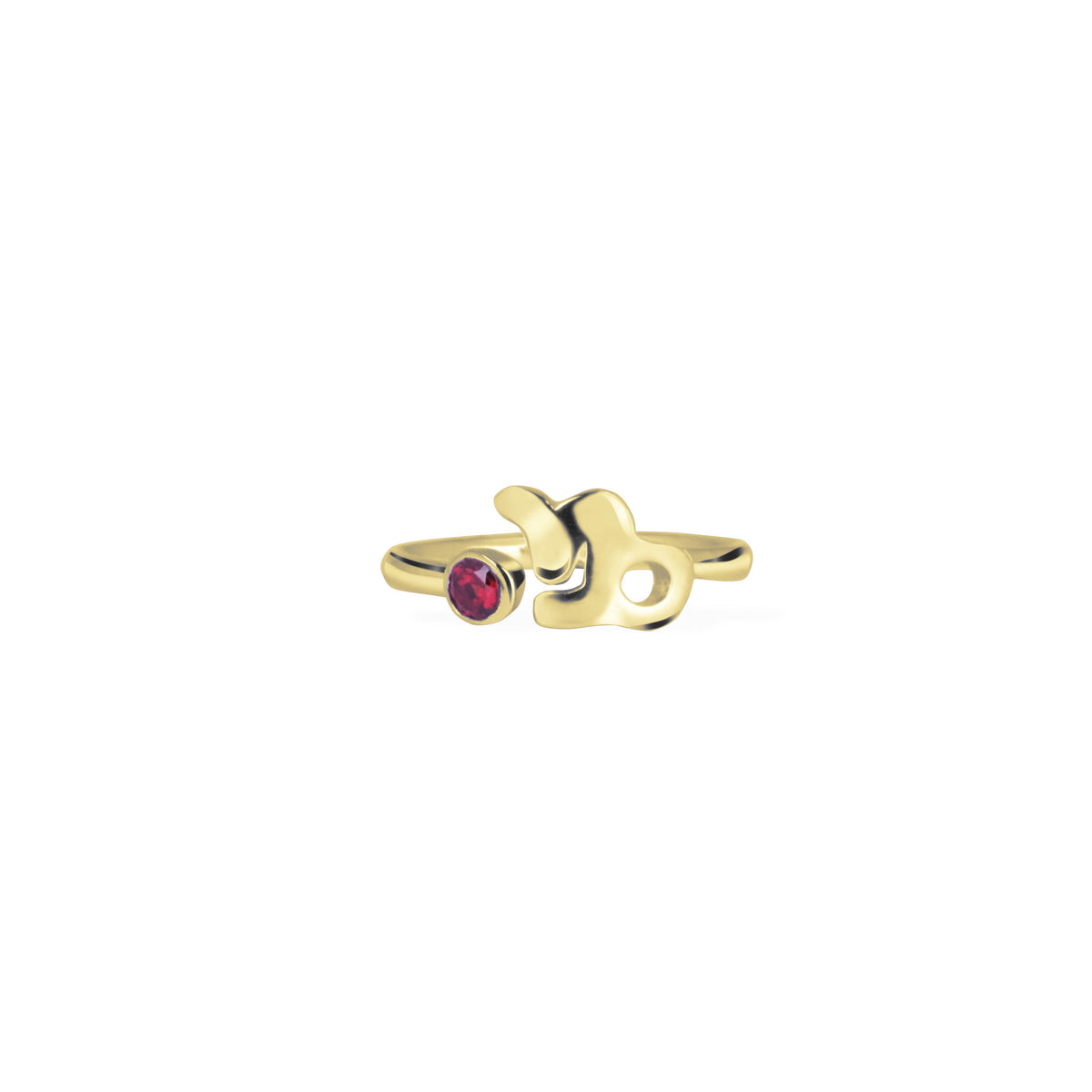 Cincin Adjustable Permata Garnet Koleksi Zodiak Sterling Silver 925