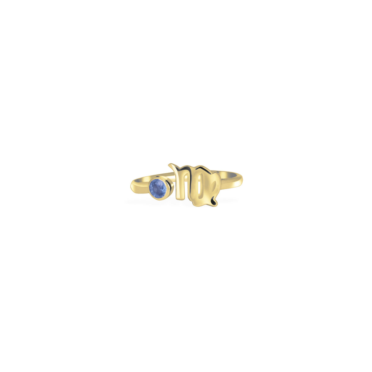 Adjustable Ring/ Zodiak Virgo Untuk Wanita/silver 925 Dengan Permata Safir Biru