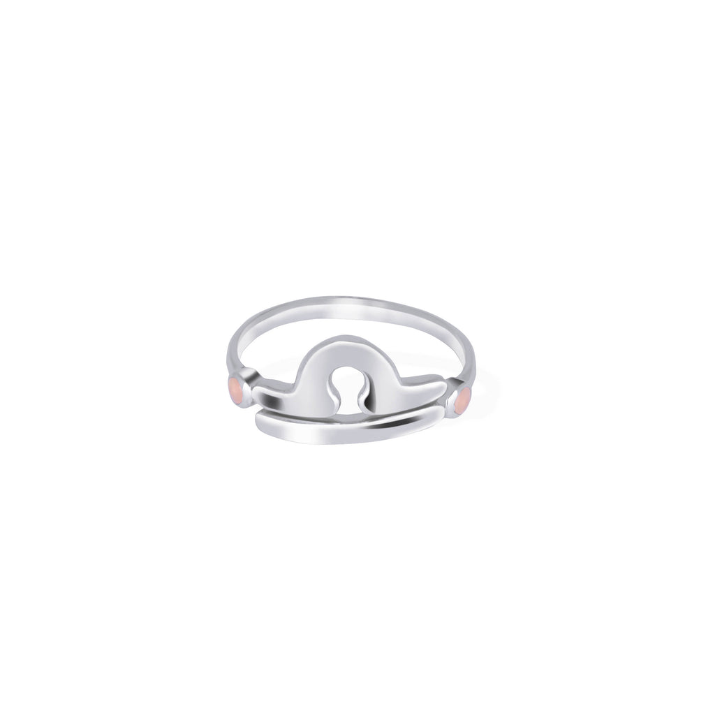 Adjustable Libra Zodiac Ring for Women/Silver925 with Citrine Gemstone