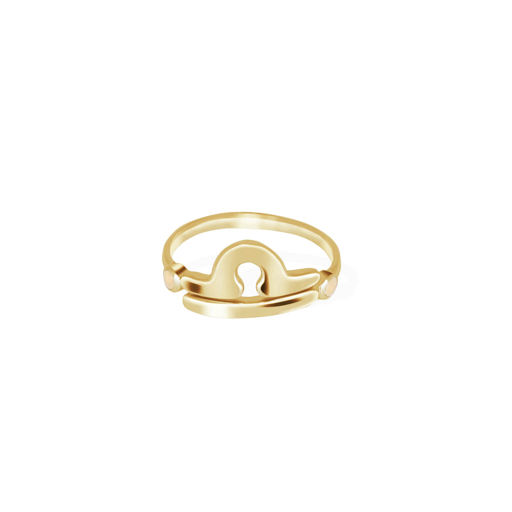 Adjustable Libra Zodiac Ring for Women/Silver925 with Citrine Gemstone