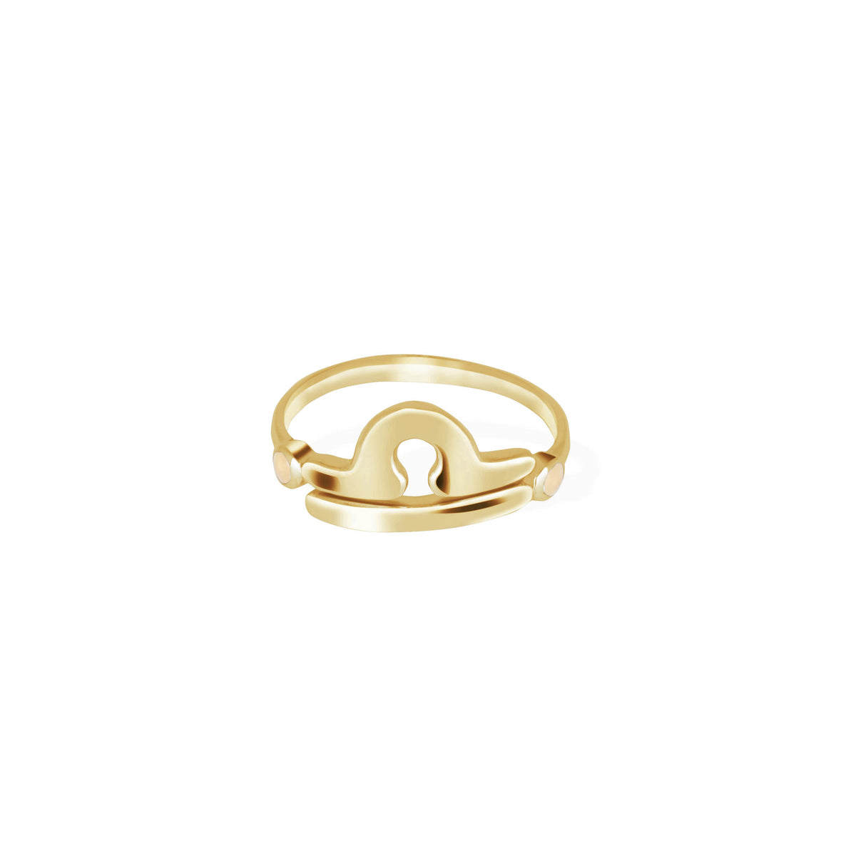 Adjustable Ring Zodiak Libra untuk Wanita/Silver925 dengan Permata Citrine