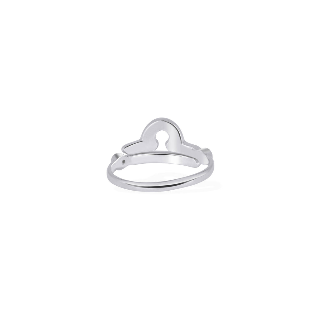 Adjustable Libra Zodiac Ring for Women/Silver925 with Citrine Gemstone