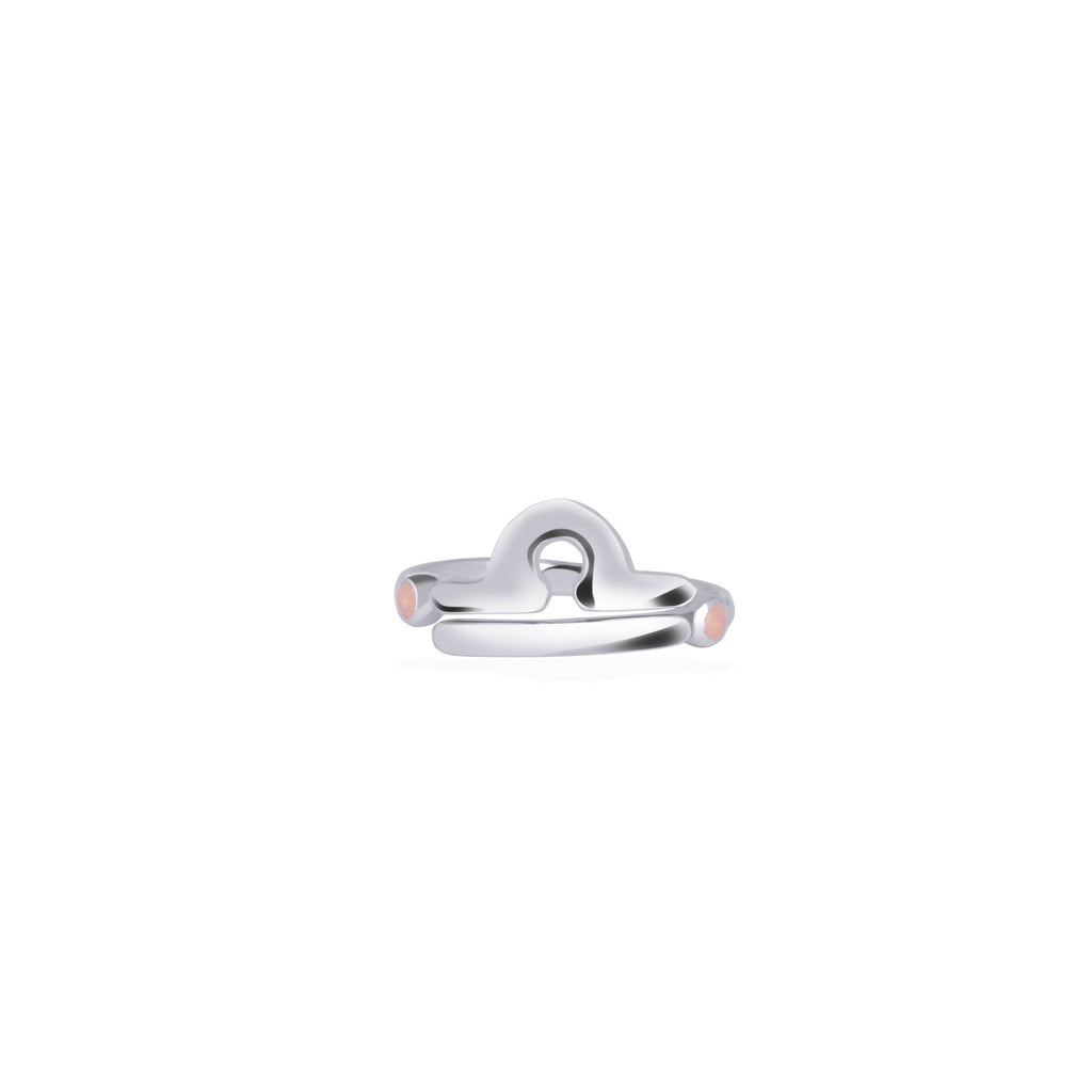Adjustable Libra Zodiac Ring for Women/Silver925 with Citrine Gemstone