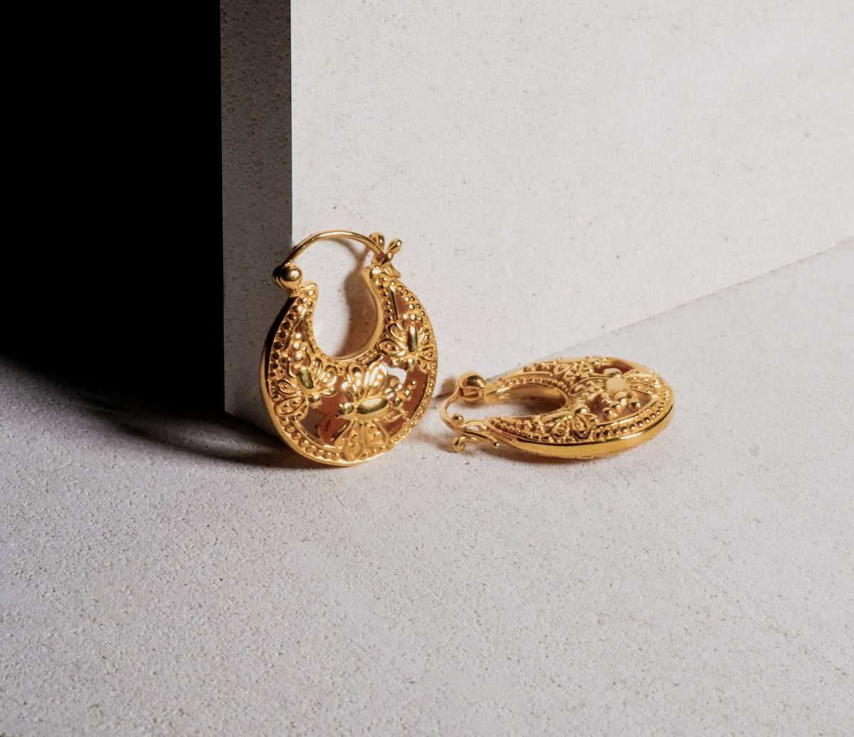 Anting Hoop Mini Gold Plated Koleksi Capung Sterling Silver 925