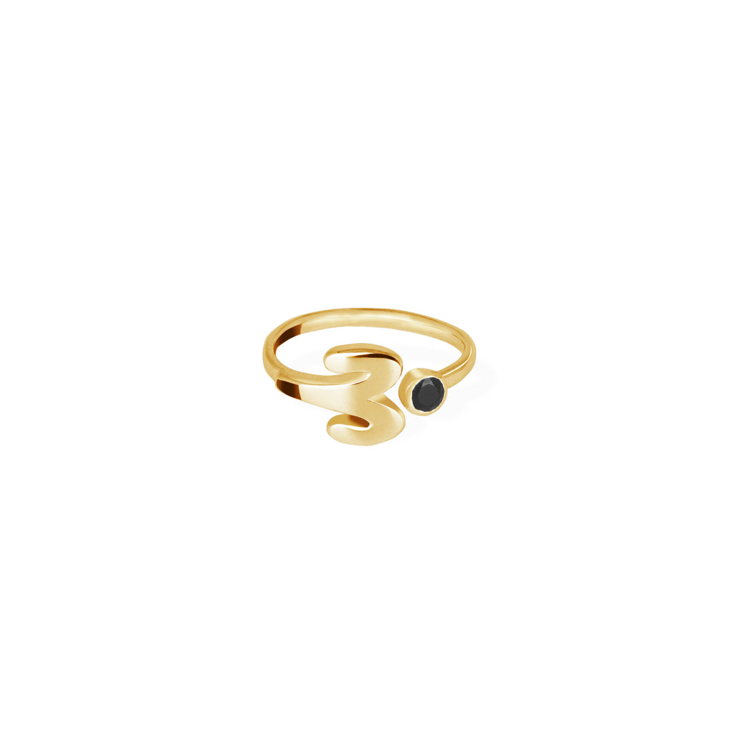 Adjustable Ring/ Aries Zodiac for Women/ 925 Silver with Blue Sapphire