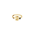 Adjustable Ring/ Aries Zodiac for Women/ 925 Silver with Blue Sapphire