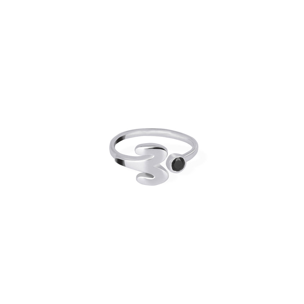 Adjustable Ring/ Aries Zodiac for Women/ 925 Silver with Blue Sapphire