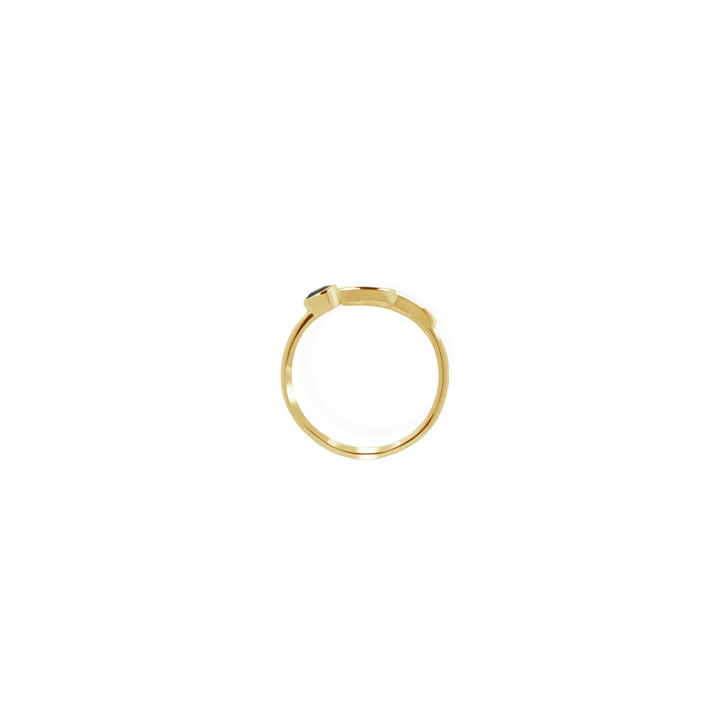 Adjustable Ring/ Aries Zodiac for Women/ 925 Silver with Blue Sapphire