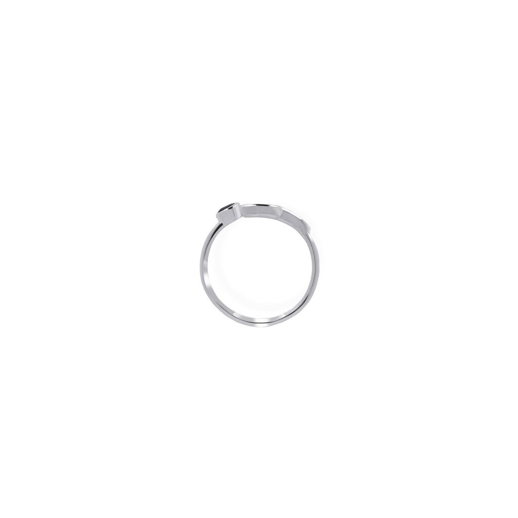 Adjustable Ring/ Aries Zodiac for Women/ 925 Silver with Blue Sapphire