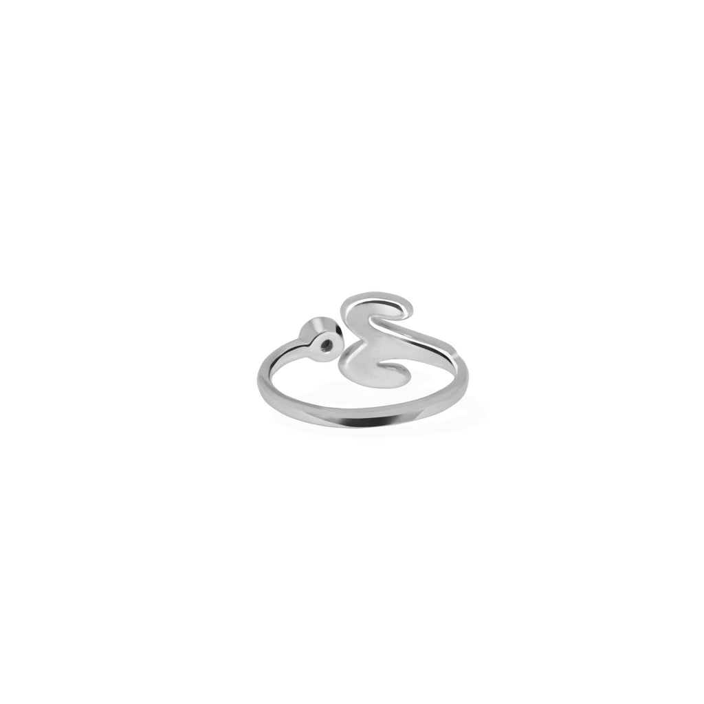 Adjustable Ring/ Aries Zodiac for Women/ 925 Silver with Blue Sapphire