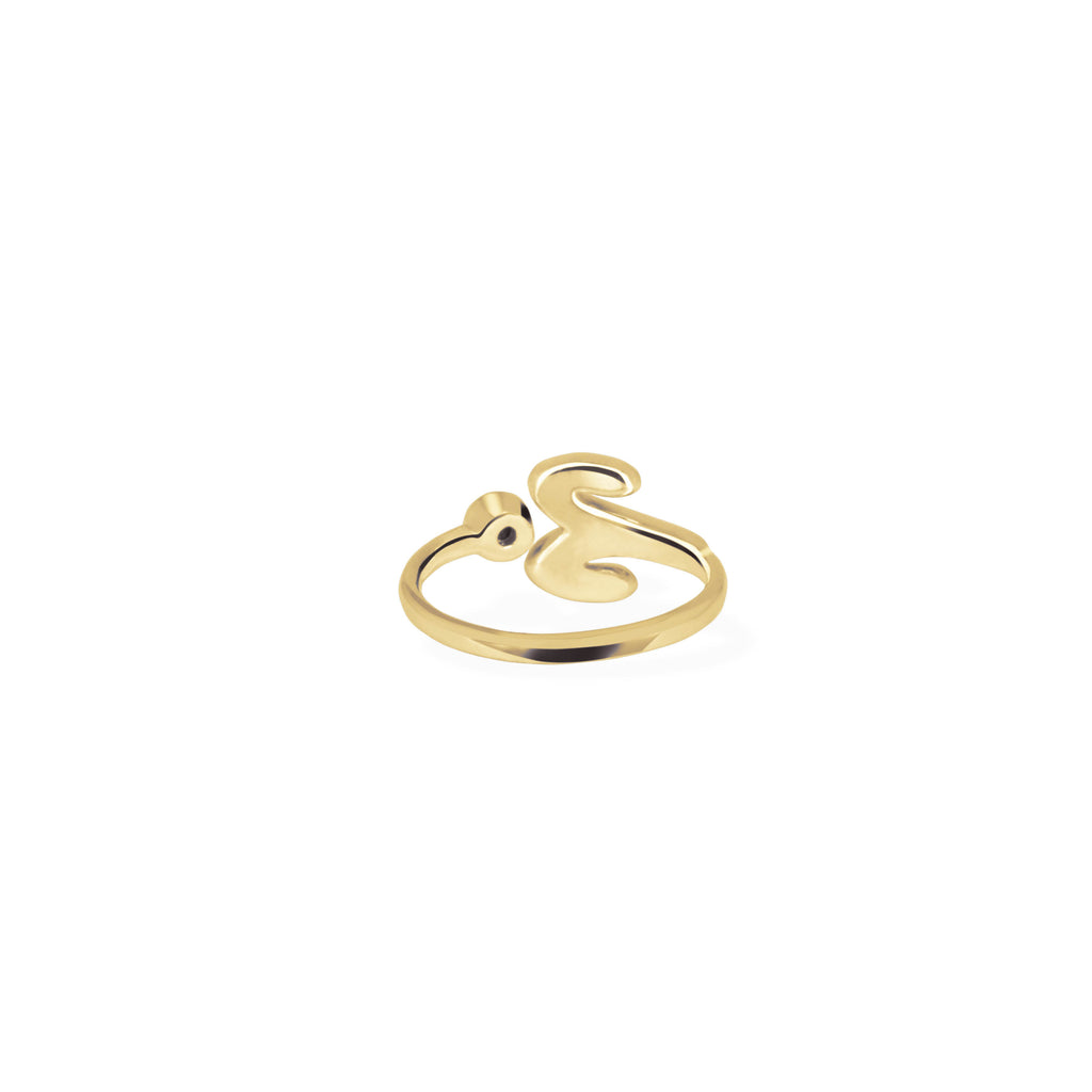 Adjustable Ring/ Aries Zodiac for Women/ 925 Silver with Blue Sapphire