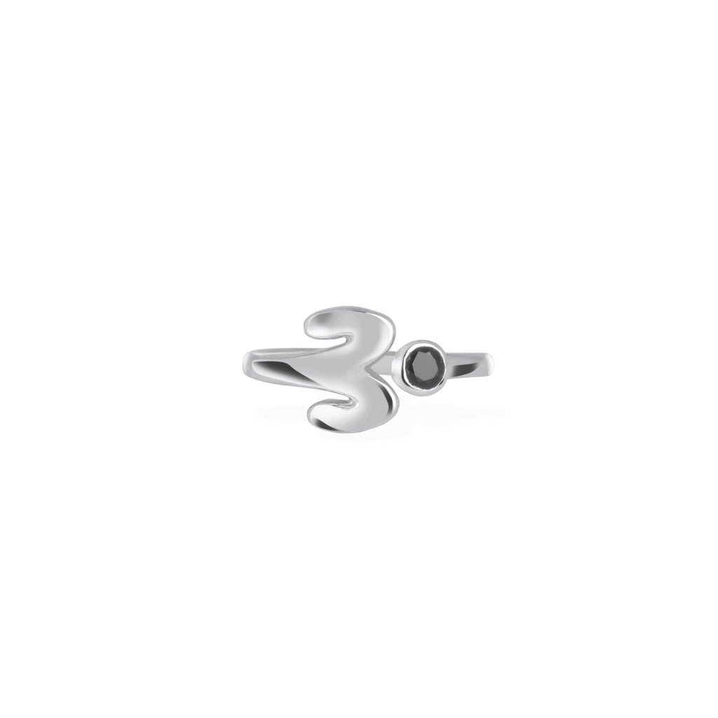 Adjustable Ring/ Aries Zodiac for Women/ 925 Silver with Blue Sapphire