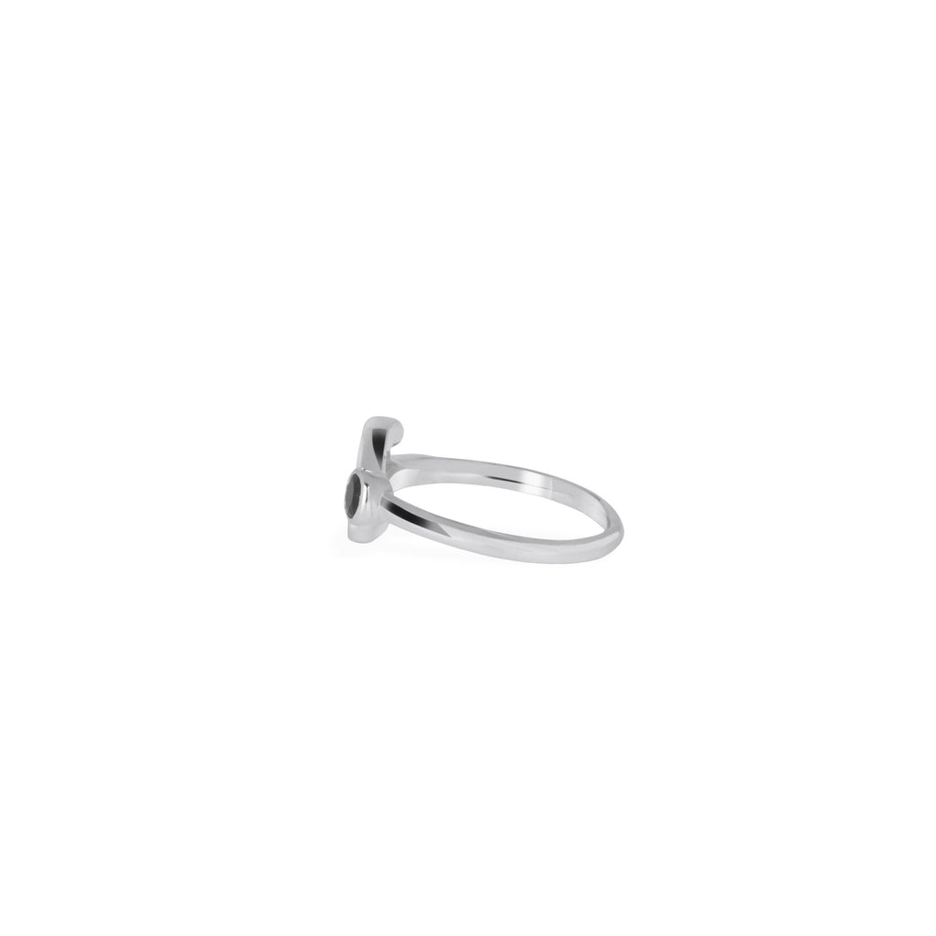 Adjustable Ring/ Aries Zodiac for Women/ 925 Silver with Blue Sapphire