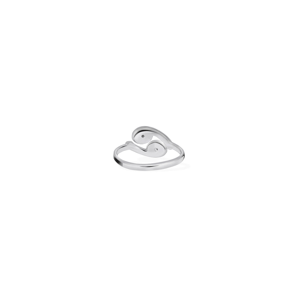 Adjustable Ring Zodiak Cancer Untuk Wanita /Silver 925 Dengan Permata Ruby