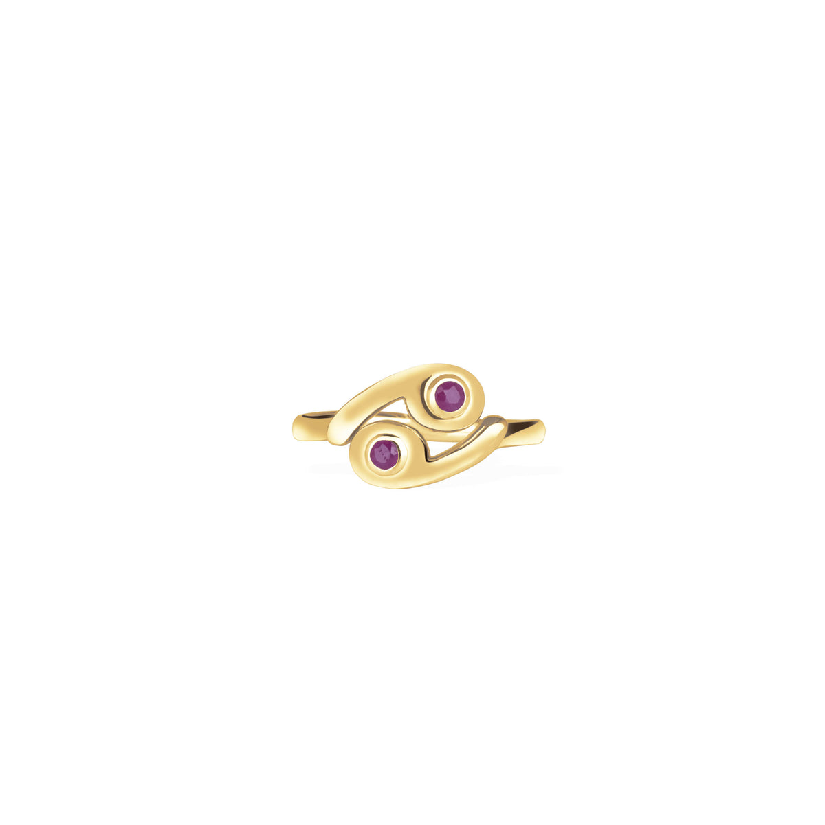 Adjustable Ring Zodiak Cancer Untuk Wanita /Silver 925 Dengan Permata Ruby