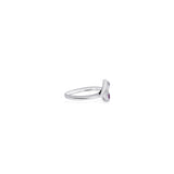 Adjustable Ring Zodiak Cancer Untuk Wanita /Silver 925 Dengan Permata Ruby