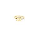 Adjustable ring / Zodiak Gemini Untuk Wanita /Silver 925 Dengan Mutiara Air Tawar