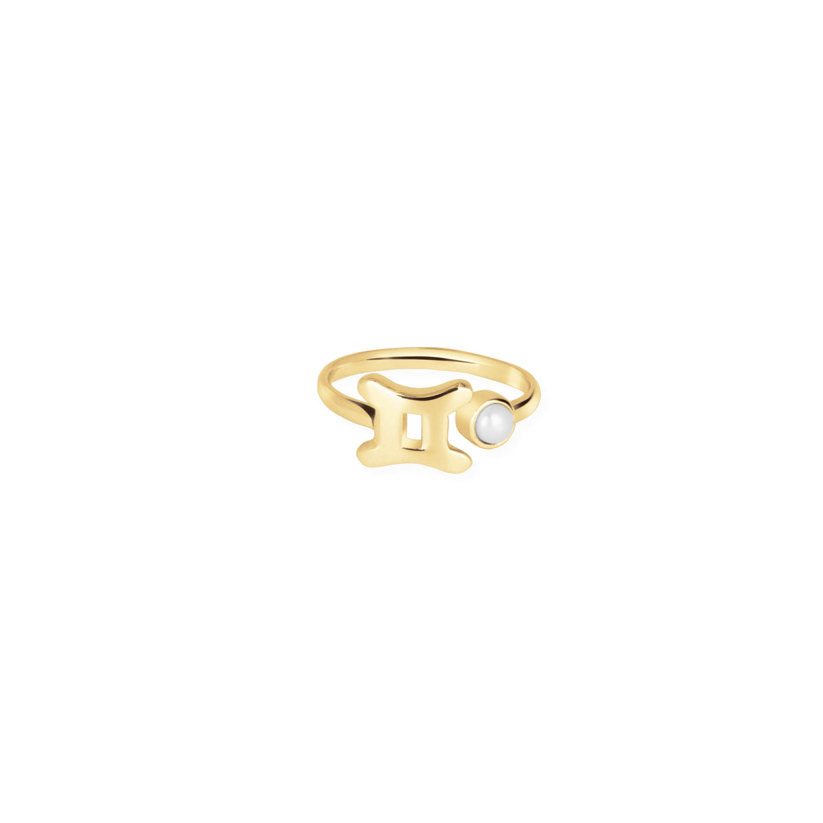 Adjustable ring / Zodiak Gemini Untuk Wanita /Silver 925 Dengan Mutiara Air Tawar