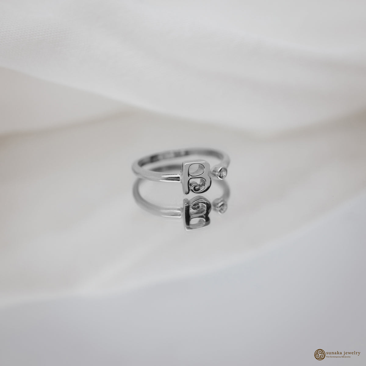 Alphabet Silver Ring