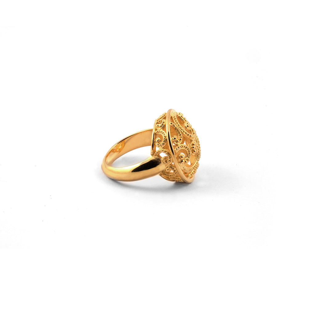 Cincin Cocktail Besar Perak 925 Koleksi Ombak Segara Sterling Silver