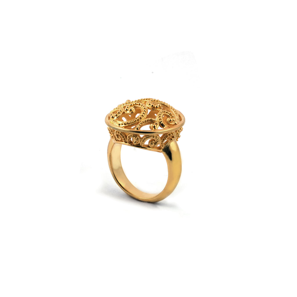 Cincin Cocktail Besar Perak 925 Koleksi Ombak Segara Sterling Silver
