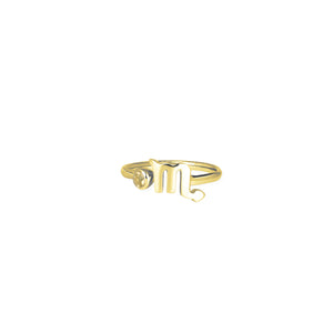 Adjustable Ring  Zodiak Scorpio Untuk Wanita Silver 925 Dengan Permata Citrine