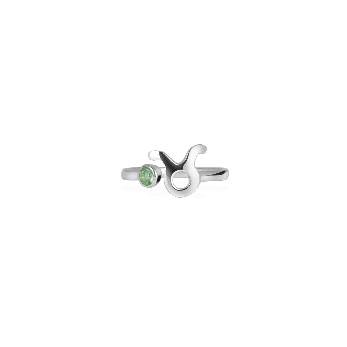 Adjustable Ring /Zodiak Taurus/ Silver 925 Untuk Wanita Dengan Peridot