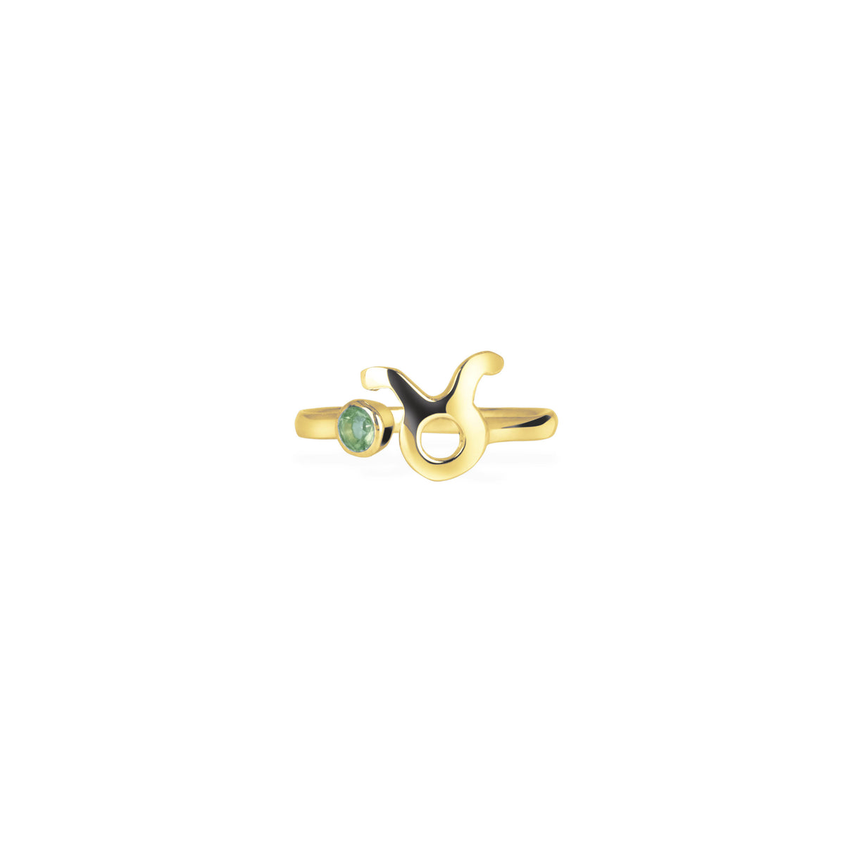 Adjustable Ring /Zodiak Taurus/ Silver 925 Untuk Wanita Dengan Peridot