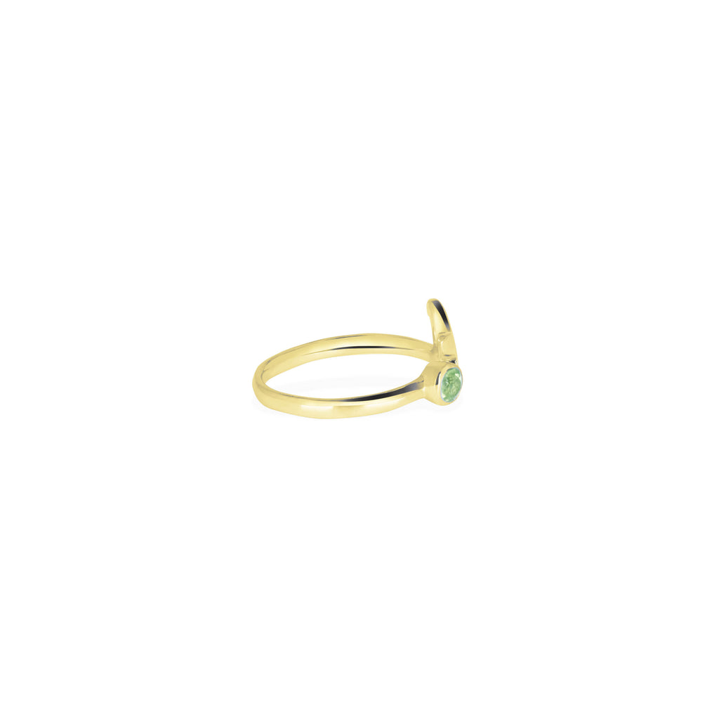 Adjustable Ring /Zodiak Taurus/ Silver 925 Untuk Wanita Dengan Peridot