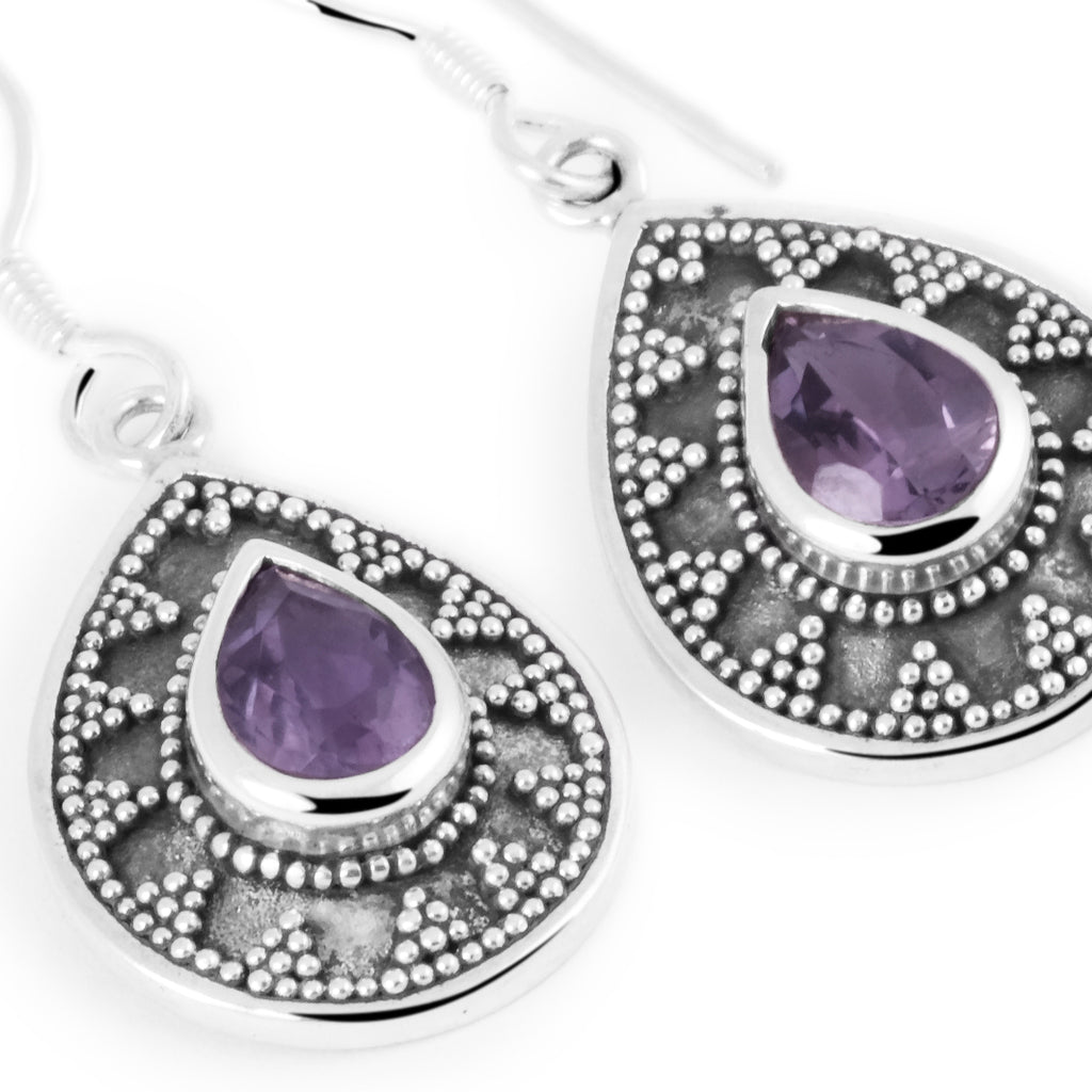 Classic Teardrop Earrings in 925 Silver with Mount Jawan Gemstone Collection/E.343