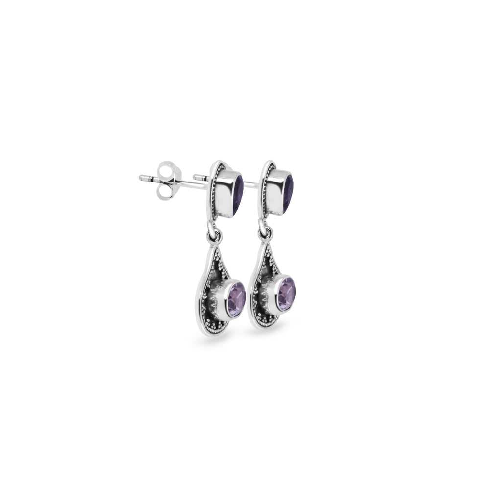 Stud Earrings With Gemstone in 925 Silver Jawan Gunung Collections/E.389