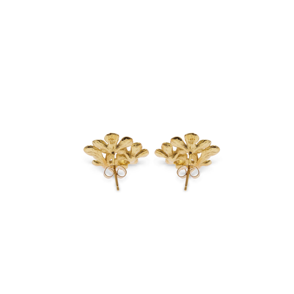Anting Perak 925 Koleksi Flamboyan Stud Earrings  Gold Plated