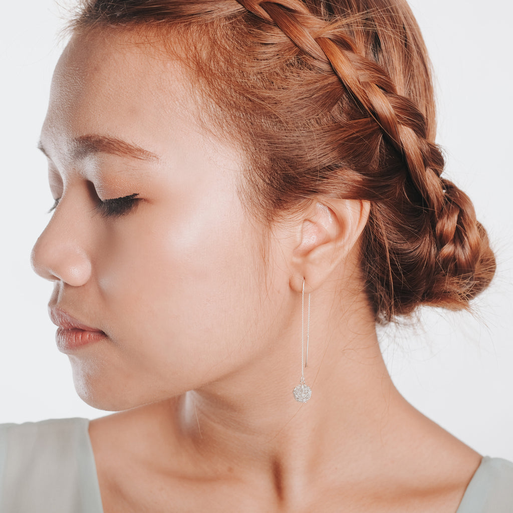 Anting Dangle Ball Perak 925 Koleksi Sebun